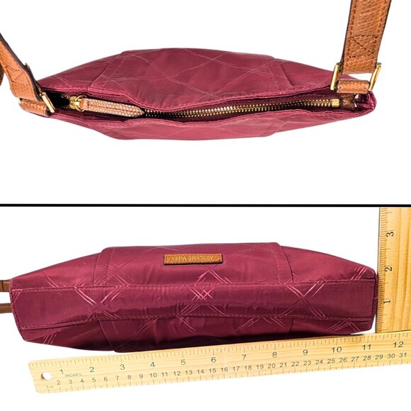 Vera Bradley Maroon Nylon Preppy Poly Molly Slim Crossbody Purse - Picture 4 of 8